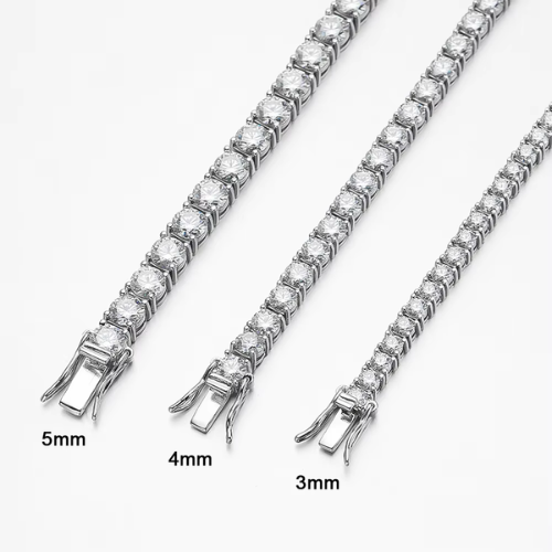 Serenity Moissanite Tennis Bracelet – Elegant Sparkle | S925 Silver Bracelet | Timeless Luxury