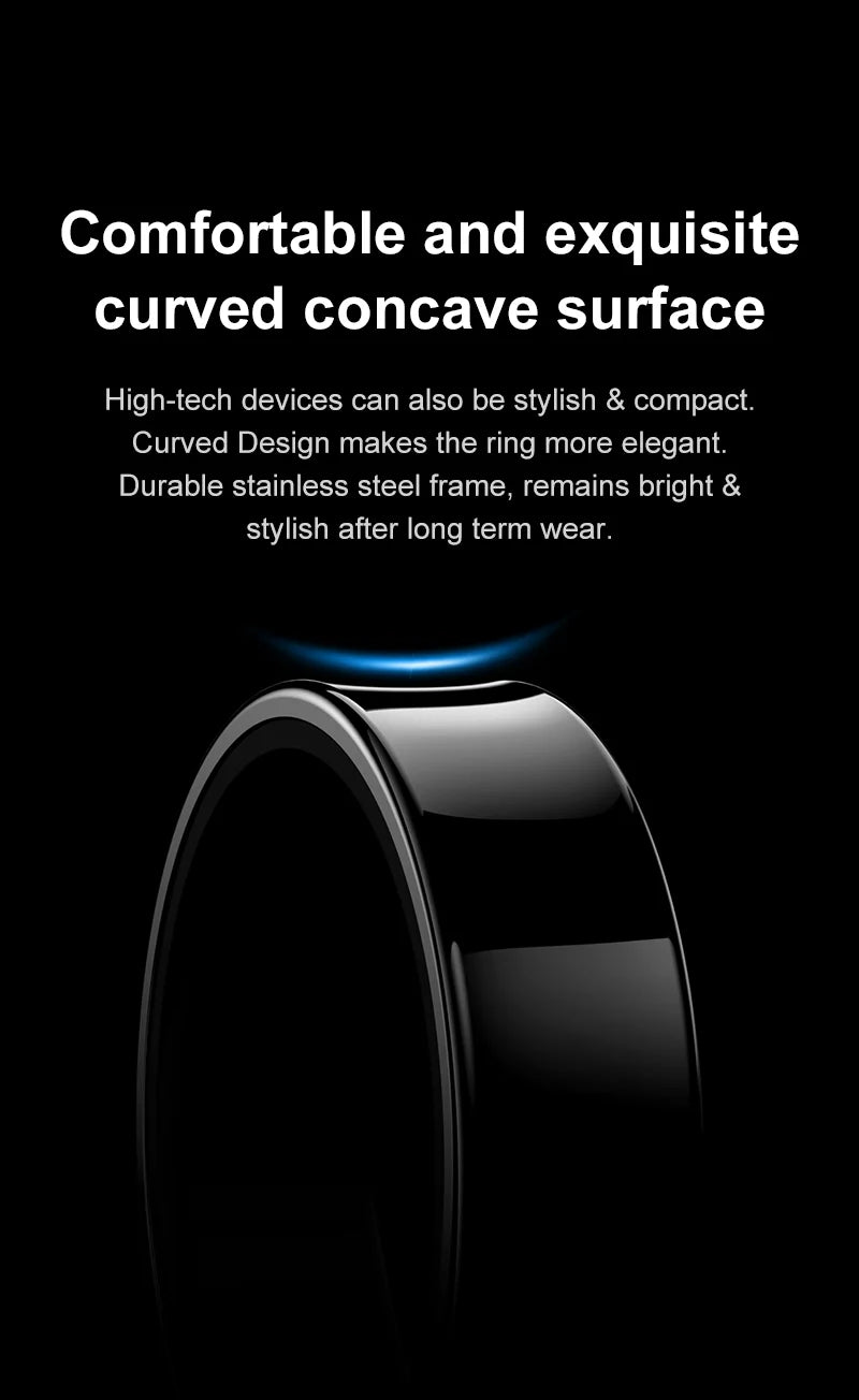 Smart Ring R09 Health Monitor | Waterproof 5ATM with Charging Case