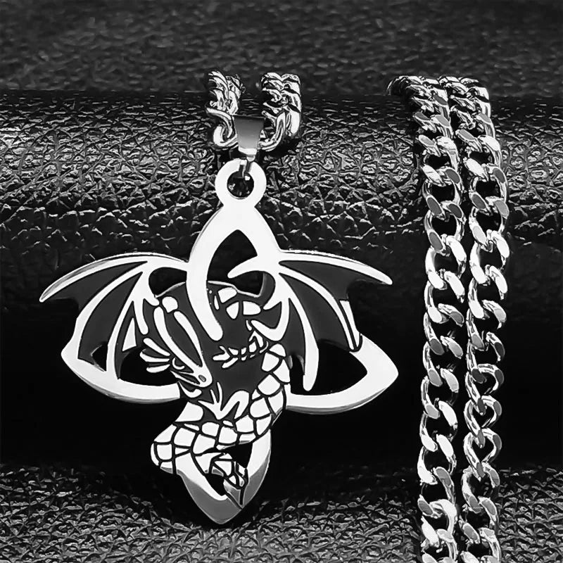 Viking Witch Celtic Knot Necklace | Odin Amulet Gothic Stainless Steel Jewelry for Men