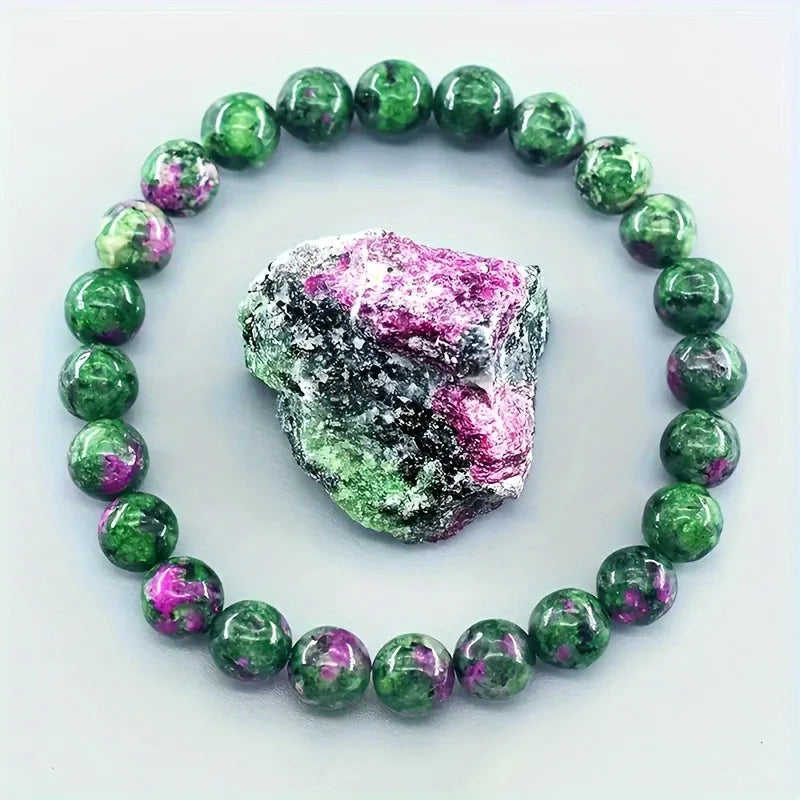 สร้อยข้อมือลูกปัดอะพาไทต์สีน้ำเงินเรกิขนาด 6/8 มม. – เครื่องประดับหินธรรมชาติบำบัดสำหรับผู้ชายและผู้หญิง กระตุ้นการไหลเวียนโลหิต ของขวัญเพื่อสุขภาพสำหรับคู่รัก