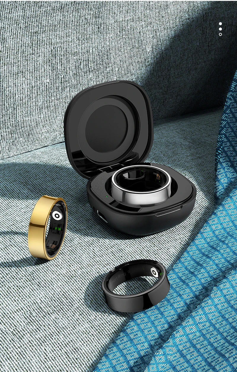 Smart Ring R09 Health Monitor | Waterproof 5ATM with Charging Case