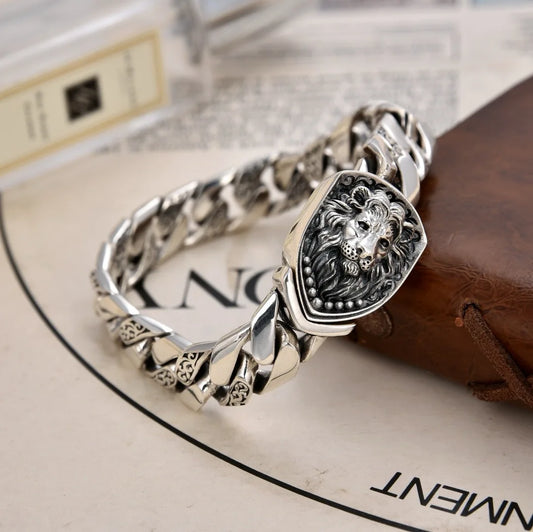 สร้อยข้อมือสไตล์พังก์ประดับพวงองุ่นเงินสเตอร์ลิง S925 – ดีไซน์หัวเข็มขัดสไตล์เรโทร ของขวัญเครื่องประดับสุดสร้างสรรค์ในราคาโรงงาน
