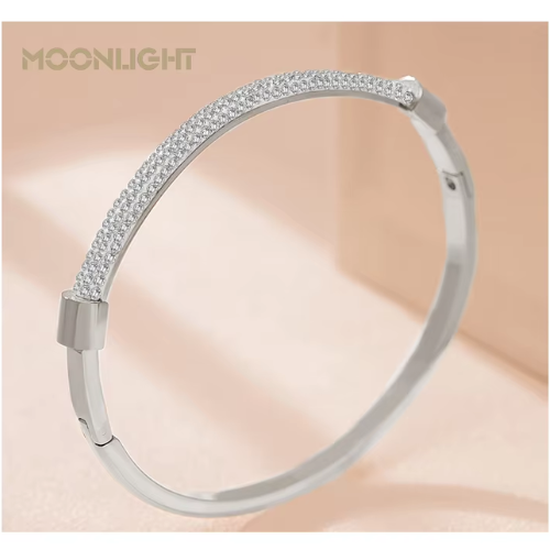Women's MOONLIGHT Cubic Zirconia Cuff Bangle