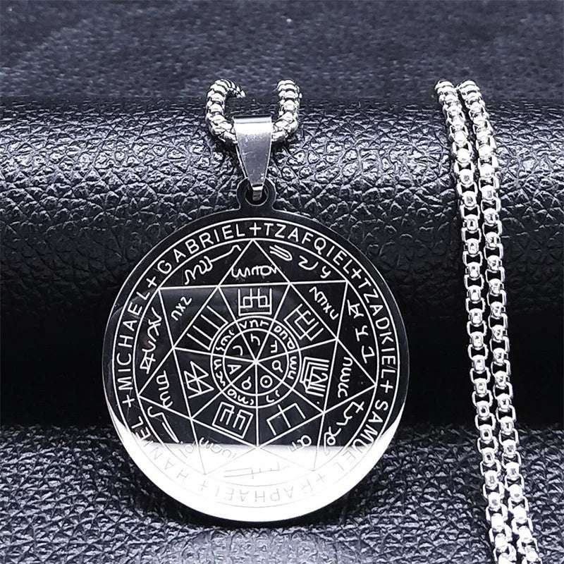 Seven Archangels Amulet Necklace – Stainless Steel Protection Pendant