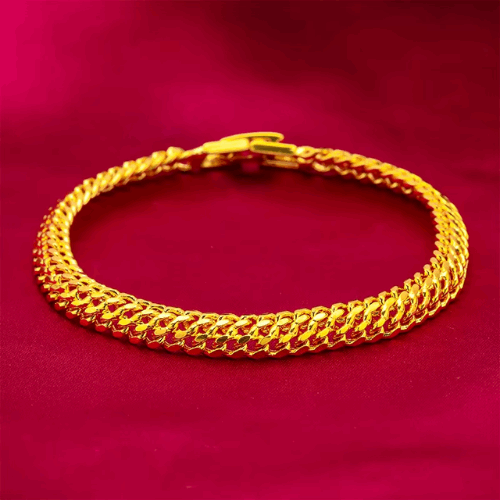 24K Gold-Plated Centipede Bracelet – Durable & Adjustable Fashion Jewelry