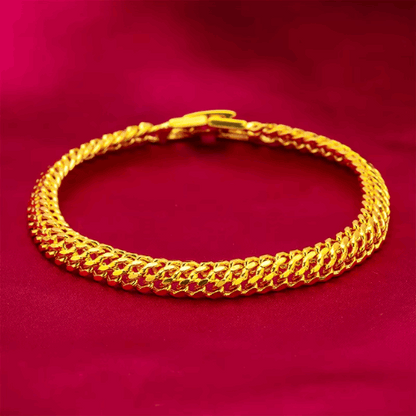 24K Gold-Plated Centipede Bracelet – Durable & Adjustable Fashion Jewelry
