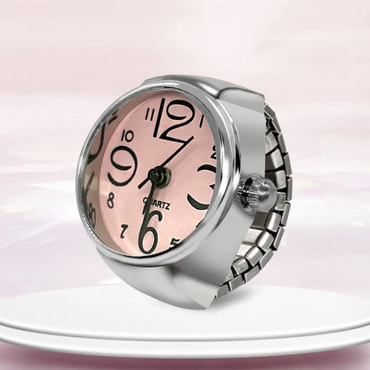 New Hot Sale Ring Watch – Creative Circular Dial Alloy Shell for Men & Women Couple