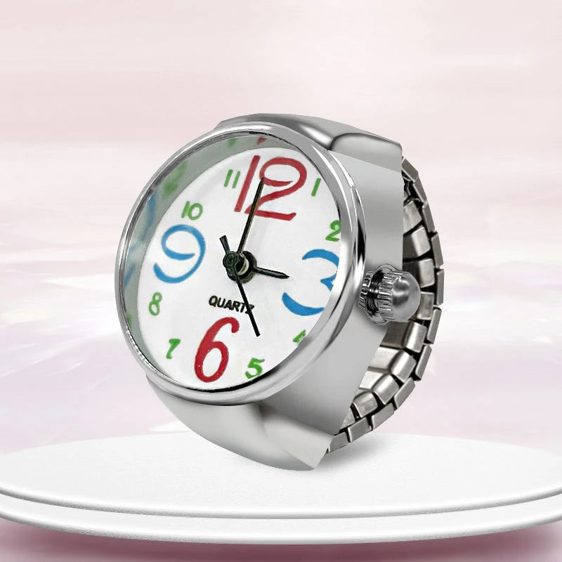 New Hot Sale Ring Watch – Creative Circular Dial Alloy Shell for Men & Women Couple