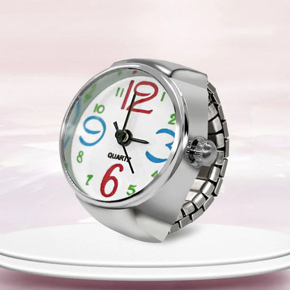 New Hot Sale Ring Watch – Creative Circular Dial Alloy Shell for Men & Women Couple