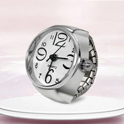 New Hot Sale Ring Watch – Creative Circular Dial Alloy Shell for Men & Women Couple
