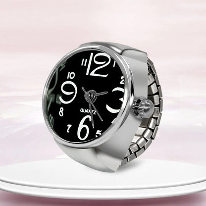 New Hot Sale Ring Watch – Creative Circular Dial Alloy Shell for Men & Women Couple