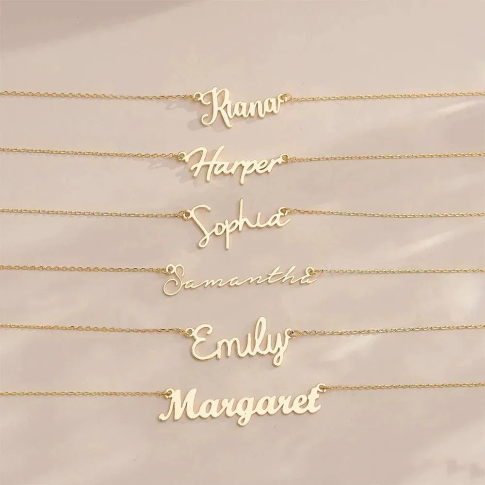 Personalized Name Necklace – Custom Stainless Steel Jewelry | Birthday Gift for Her | Bridesmaid | Mother's Day