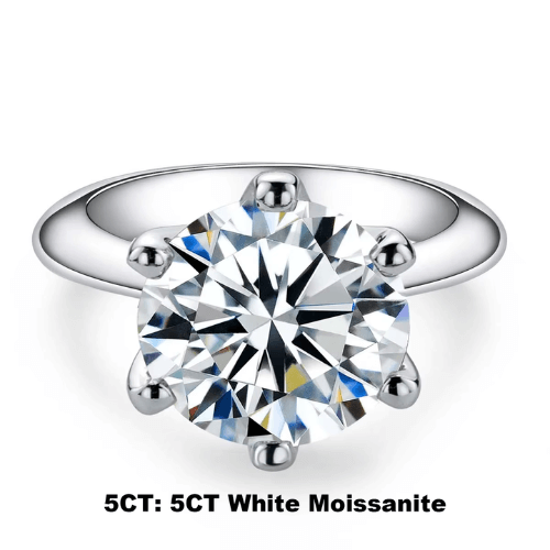 AnuJewel D Color Moissanite Engagement Ring – 1 to 5 Carat Sterling Silver Luxury Bridal Jewelry