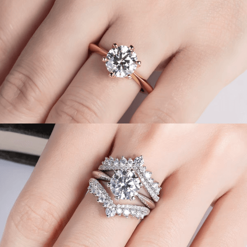 AnuJewel D Color Moissanite Engagement Ring – 1 to 5 Carat Sterling Silver Luxury Bridal Jewelry