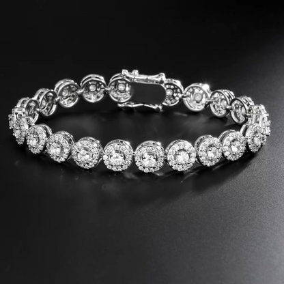 Fashion Round Cubic Zirconia Bracelet – Elegant & Versatile Jewelry for Men & Women