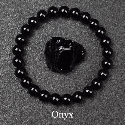 สร้อยข้อมือลูกปัดอะพาไทต์สีน้ำเงินเรกิขนาด 6/8 มม. – เครื่องประดับหินธรรมชาติบำบัดสำหรับผู้ชายและผู้หญิง กระตุ้นการไหลเวียนโลหิต ของขวัญเพื่อสุขภาพสำหรับคู่รัก
