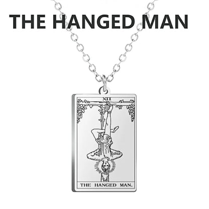 Dawapara Tarot Cards Necklace – Women’s Stainless Steel Amulet Jewelry Charm