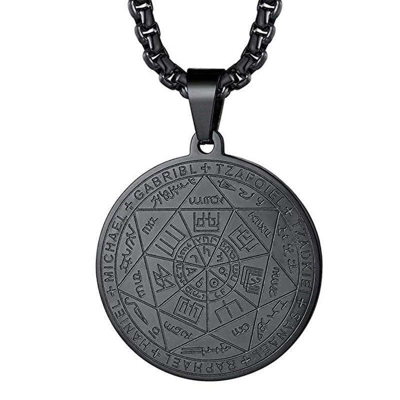 Seven Archangels Amulet Necklace – Stainless Steel Protection Pendant