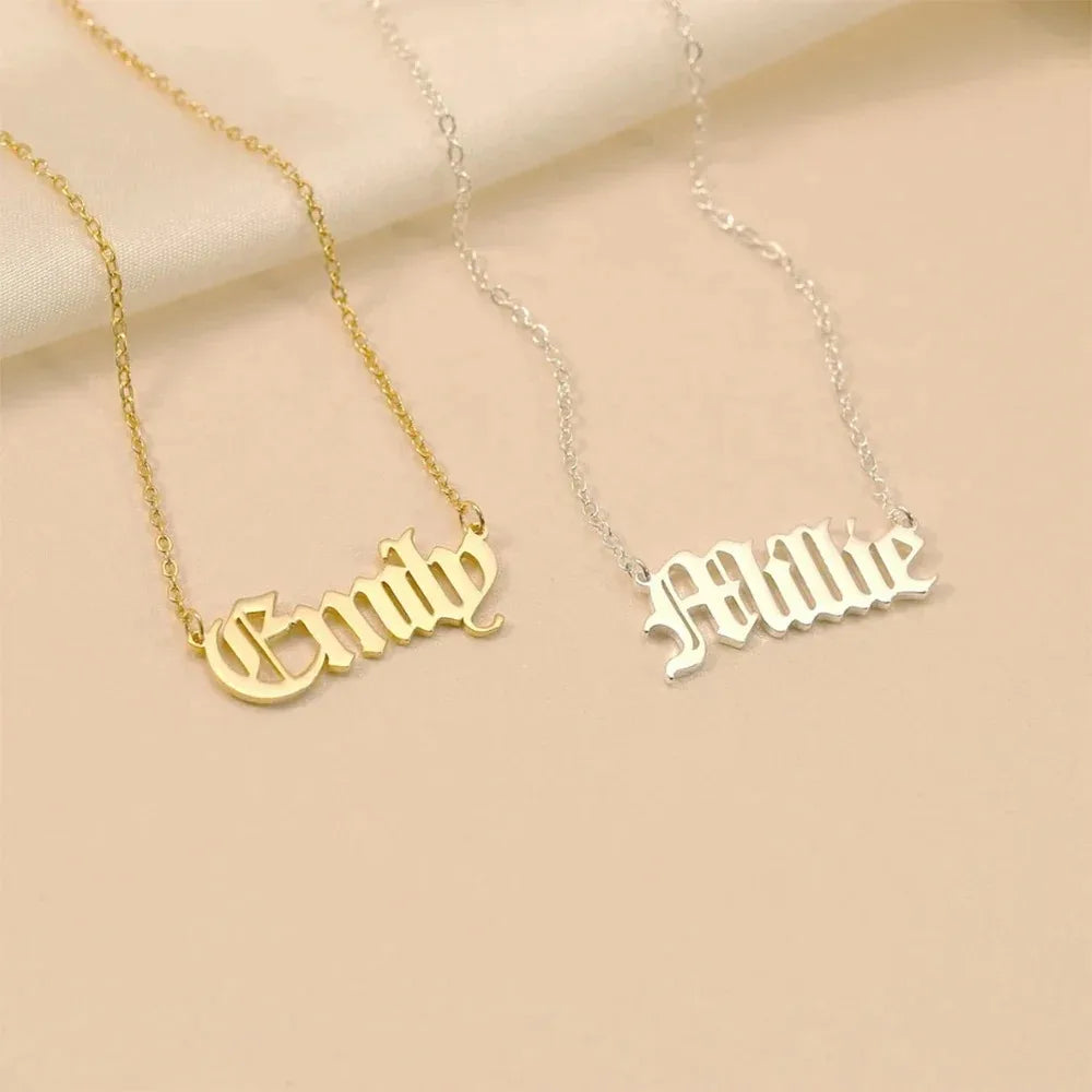 Personalized Name Necklace – Custom Stainless Steel Jewelry | Birthday Gift for Her | Bridesmaid | Mother's Day