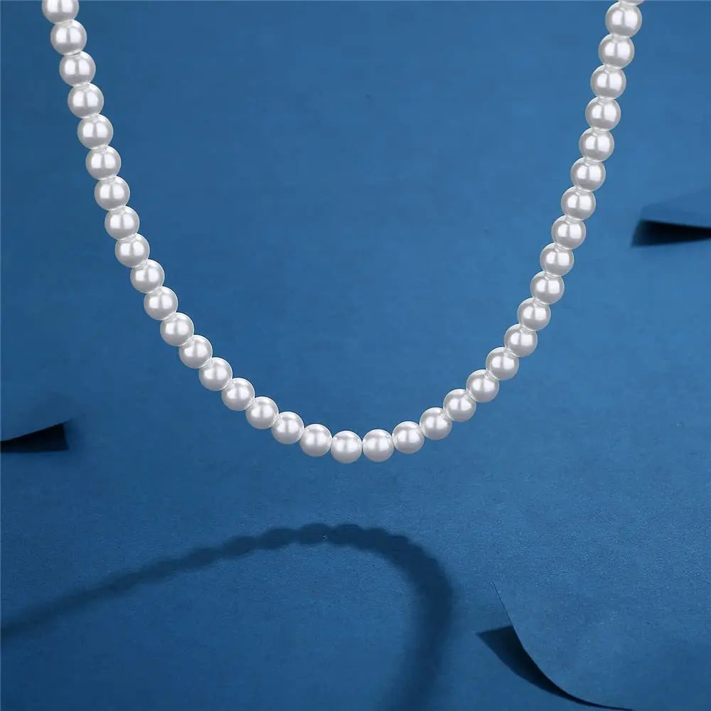 Pearl Necklace for Men & Women – Handmade Bead Strand, Wedding Jewelry