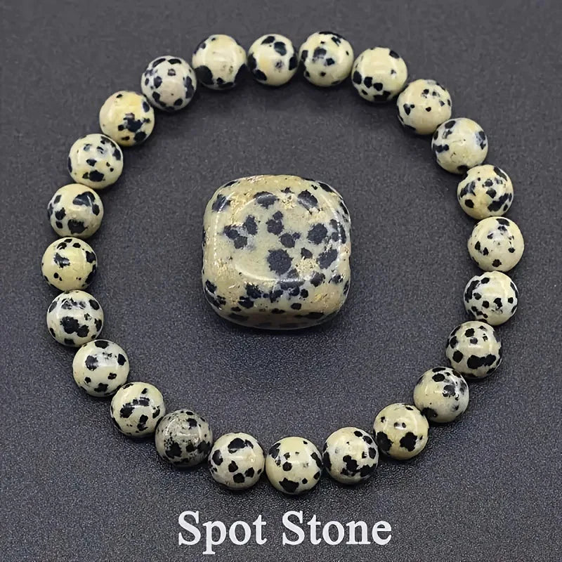 สร้อยข้อมือลูกปัดอะพาไทต์สีน้ำเงินเรกิขนาด 6/8 มม. – เครื่องประดับหินธรรมชาติบำบัดสำหรับผู้ชายและผู้หญิง กระตุ้นการไหลเวียนโลหิต ของขวัญเพื่อสุขภาพสำหรับคู่รัก