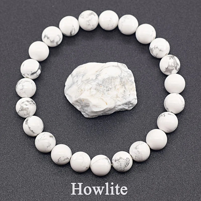 สร้อยข้อมือลูกปัดอะพาไทต์สีน้ำเงินเรกิขนาด 6/8 มม. – เครื่องประดับหินธรรมชาติบำบัดสำหรับผู้ชายและผู้หญิง กระตุ้นการไหลเวียนโลหิต ของขวัญเพื่อสุขภาพสำหรับคู่รัก