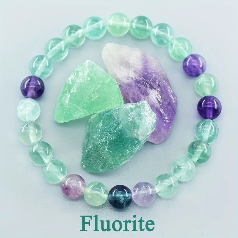สร้อยข้อมือลูกปัดอะพาไทต์สีน้ำเงินเรกิขนาด 6/8 มม. – เครื่องประดับหินธรรมชาติบำบัดสำหรับผู้ชายและผู้หญิง กระตุ้นการไหลเวียนโลหิต ของขวัญเพื่อสุขภาพสำหรับคู่รัก
