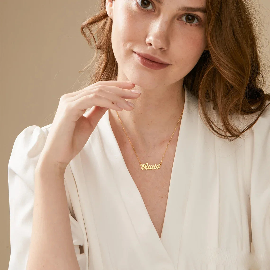 Personalized Name Necklace – Custom Stainless Steel Jewelry | Birthday Gift for Her | Bridesmaid | Mother's Day