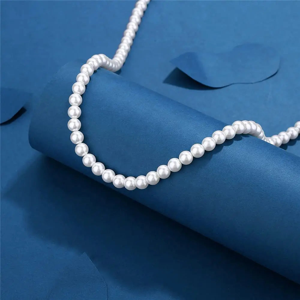 Pearl Necklace for Men & Women – Handmade Bead Strand, Wedding Jewelry