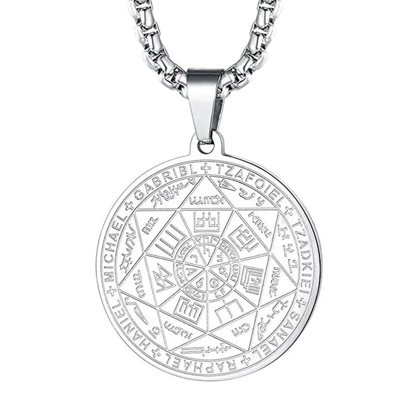 Seven Archangels Amulet Necklace – Stainless Steel Protection Pendant