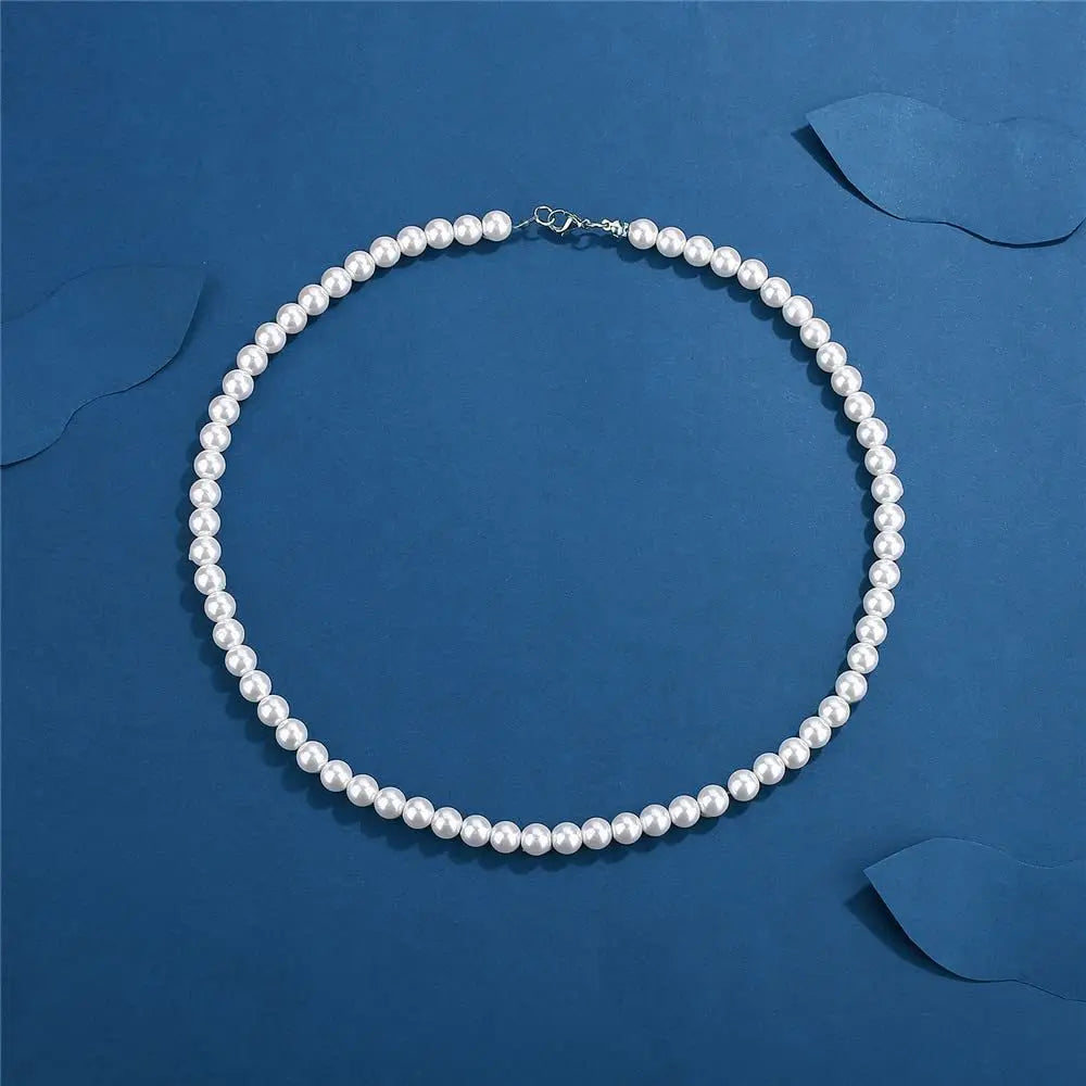 Pearl Necklace for Men & Women – Handmade Bead Strand, Wedding Jewelry