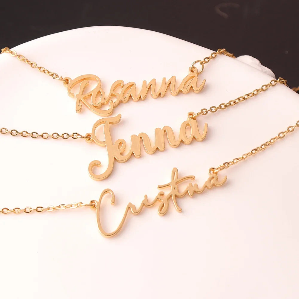 Personalized Name Necklace – Custom Stainless Steel Jewelry | Birthday Gift for Her | Bridesmaid | Mother's Day