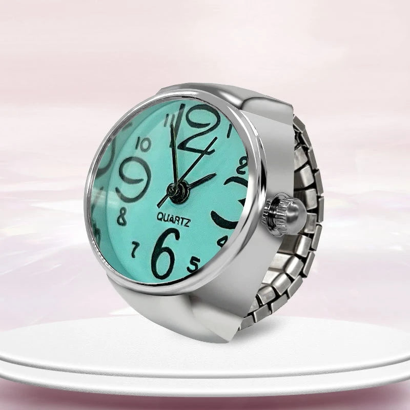 New Hot Sale Ring Watch – Creative Circular Dial Alloy Shell for Men & Women Couple
