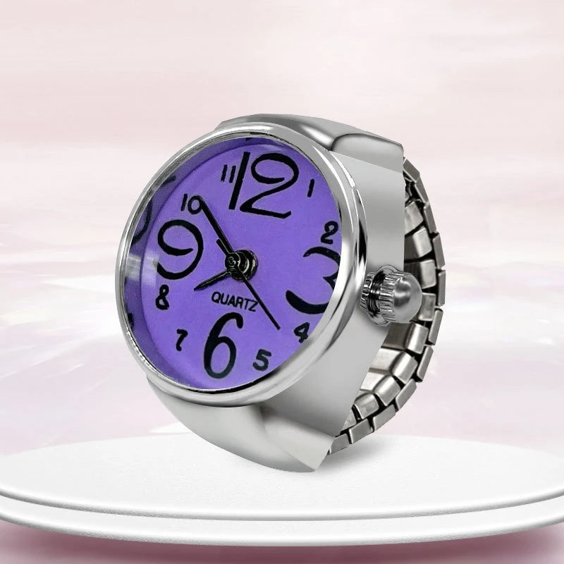 New Hot Sale Ring Watch – Creative Circular Dial Alloy Shell for Men & Women Couple