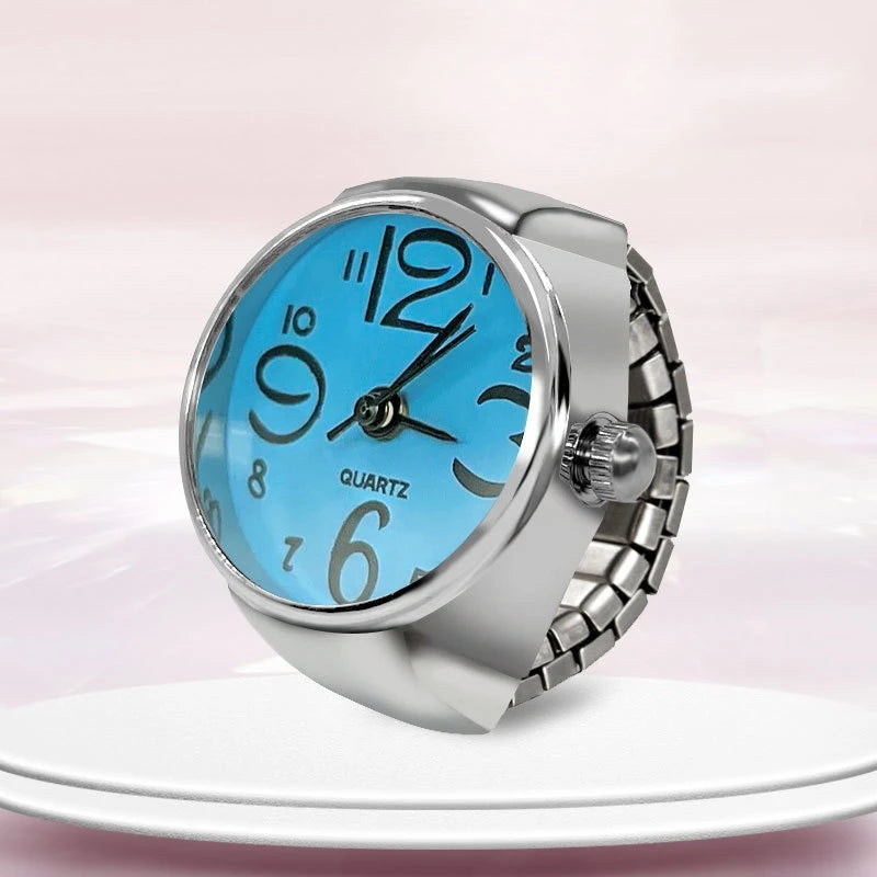 New Hot Sale Ring Watch – Creative Circular Dial Alloy Shell for Men & Women Couple