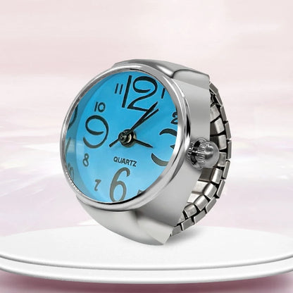 New Hot Sale Ring Watch – Creative Circular Dial Alloy Shell for Men & Women Couple