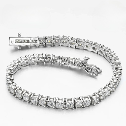 Serenity Moissanite Tennis Bracelet – Elegant Sparkle | S925 Silver Bracelet | Timeless Luxury