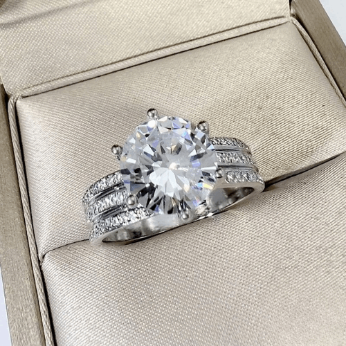 Luxury 925 Sterling Silver AAA CZ Ring – Women’s Engagement & Party Jewelry