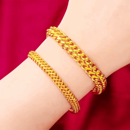 24K Gold-Plated Centipede Bracelet – Durable & Adjustable Fashion Jewelry